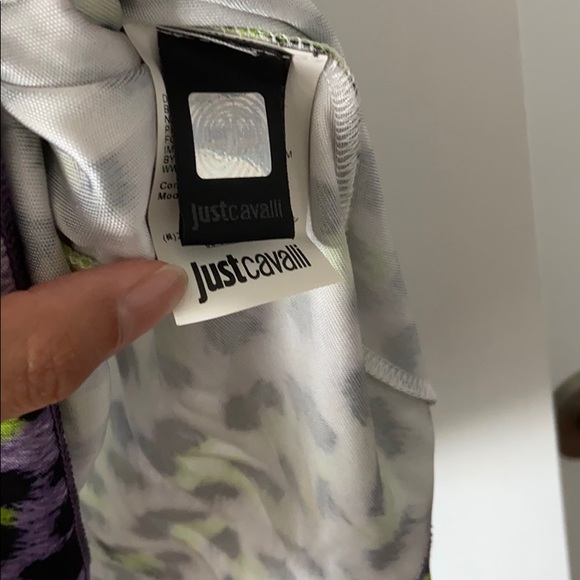 Just Cavalli Fun Neon Leopard Print Dress - Picture 4 of 8